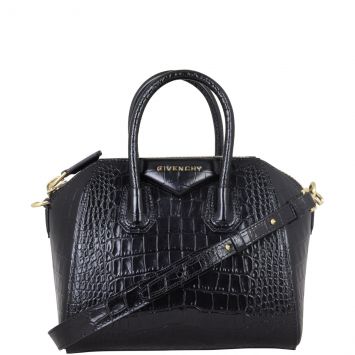 Givenchy Antigona Mini Croc Embossed Front With Strap
