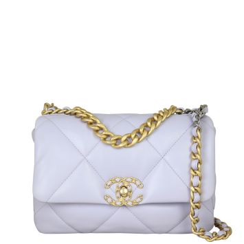Chanel 19 Flap Bag Medium Front With Chain
