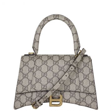 Gucci x Balenciaga GG Supreme Hourglass Bag Small Front With Strap
