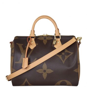 Louis Vuitton Speedy 30 Bandouliere Monogram Giant Front With Strap
