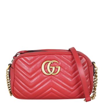 Gucci GG Marmont Small Camera Bag Front With Strap