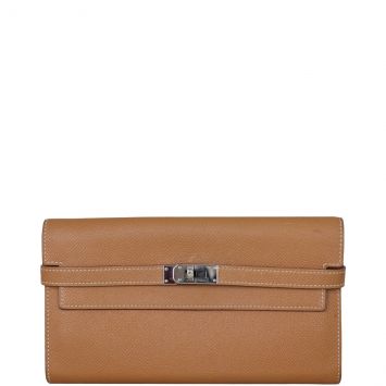 Hermes Kelly Classic Long Wallet Epsom Front