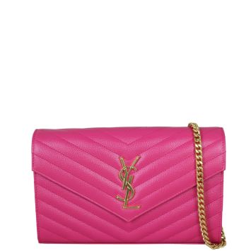 Saint Laurent Cassandre Chain Wallet Front With Chain