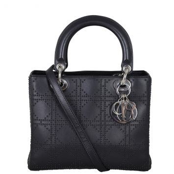Dior Lady Dior Medium Studded Front With Strap