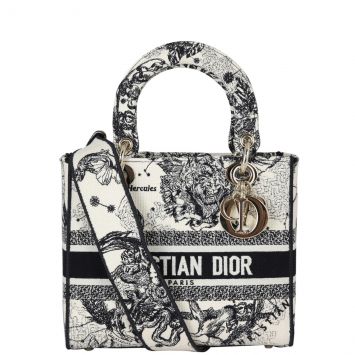 Dior Lady D-Lite Medium Toile de Jouy Zodiac Front With Strap