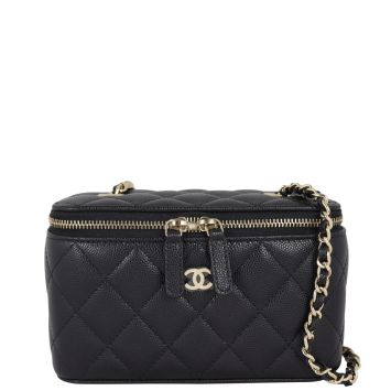 Chanel Vanity Case with Chain Front With Chain