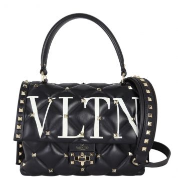 Valentino VLTN Candystud Top Handle Bag Front with Strap
