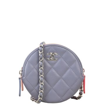 Chanel CC Round Triple Zip Pouch on Chain
