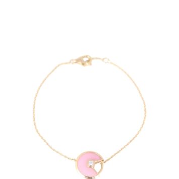 Cartier Amulette de Cartier Pink Opal Diamond 18k Rose Gold Bracelet