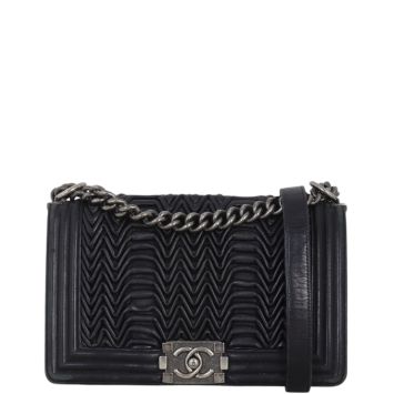 Chanel Boy 3D Pleated Old Medium