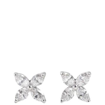 Tiffany & Co Victoria Platinum Diamond Earrings Small