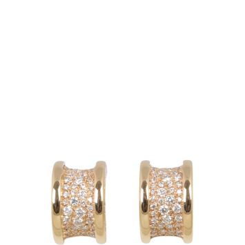 Bvlgari B.Zero1 Diamond 18k Rose Gold Hoop Earrings