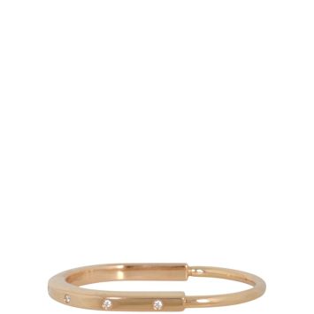 Tiffany & Co Lock Diamond Accents 18k Rose Gold Bangle