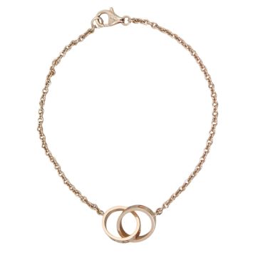 Cartier Interlocking Love 18k Rose Gold Chain Bracelet