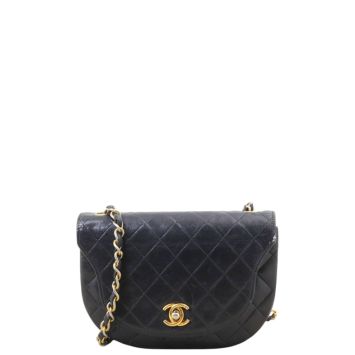 Chanel Vintage Half Moon Single Flap Bag