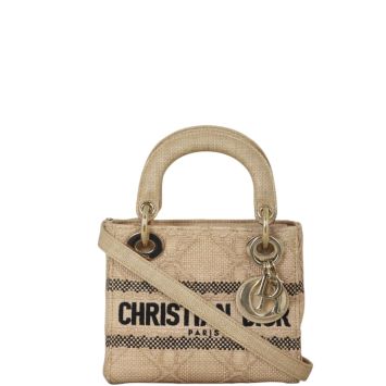 Dior Lady D-Lite Mini Raffia