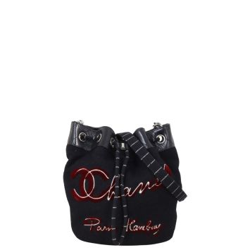 Chanel Paris-Hamburg Drawstring Wool Bucket Bag
