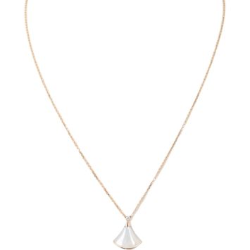 Bvlgari Diva's Dream 18k Rose Gold Diamond Mother of Pearl Pendant Necklace