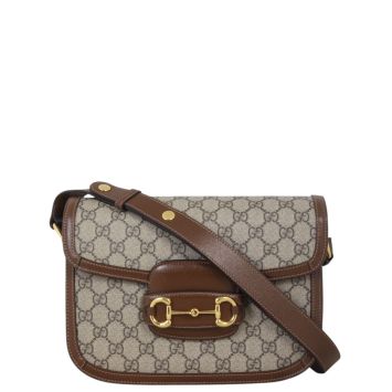 Gucci GG Supreme 1955 Horsebit Shoulder Bag