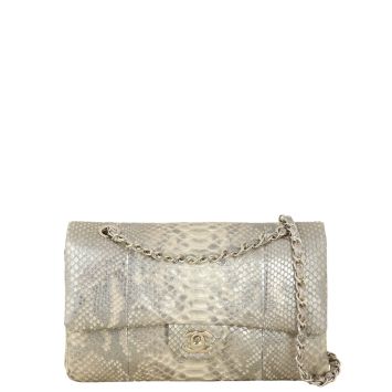 Chanel Classic Double Flap Medium Iridescent Python