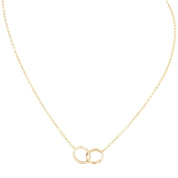 Cartier Interlocking Love Necklace 18k Yellow Gold