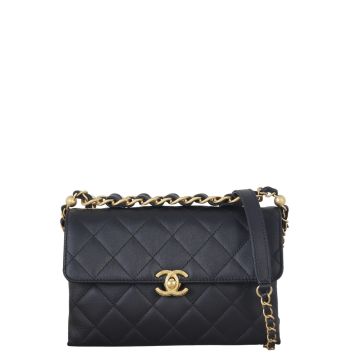Chanel Chain Bar Top Handle Flap Bag