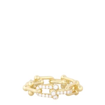 Tiffany & Co HardWear Link Diamond 18k Yellow Gold Ring