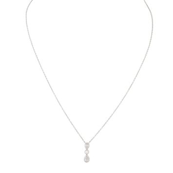 Tiffany & Co Jazz Tear Drop Diamond Platinum Pendant Necklace