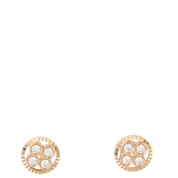 Louis Vuitton Sun Blossom BB Diamond 18k Rose Gold Earrings