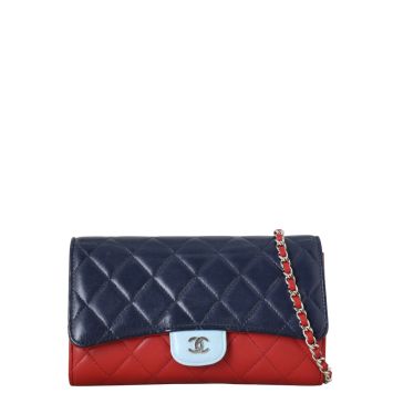 Chanel CC Wallet on Chain Tricolour