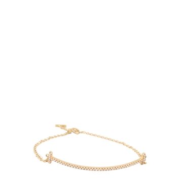 Tiffany & Co T Smile Diamond 18k Rose Gold Bracelet 