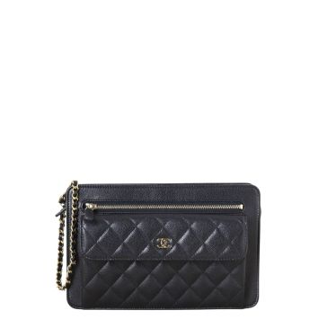 Chanel Front Pocket Wristlet Clutch