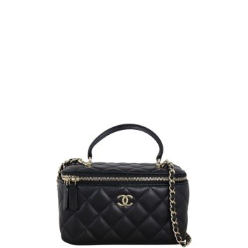 Chanel Top Handle Vanity Case Chain Bag Small