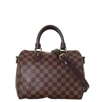 Louis Vuitton Speedy 25 Bandouliere Damier Ebene