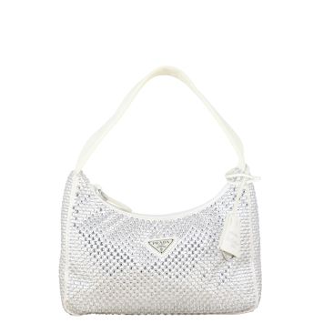Prada Re-Edition 2000 Satin Crystal Mini Bag