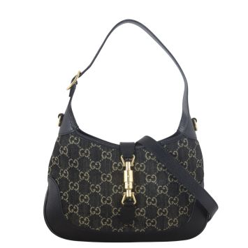 Gucci Jackie 1961 GG Denim Small Hobo