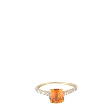 Tiffany & Co Legacy Spessartite Diamond 18k Yellow Gold Ring