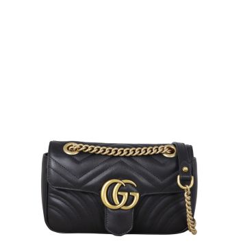 Gucci GG Marmont Matelasse Small Shoulder Bag Black