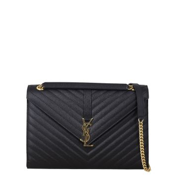 Saint Laurent Matelasse Envelope Large Bag