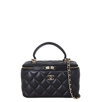 Chanel Top Handle Vanity Case Chain Bag Small