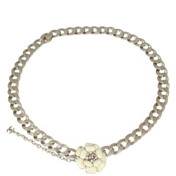 Chanel Camellia Chain Belt Front
