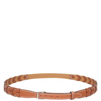 Hermes Braided Leather Belt Front
