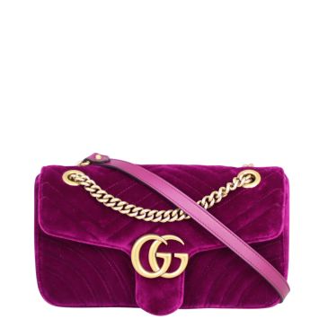 Gucci GG Marmont Velvet Small Shoulder Bag Front