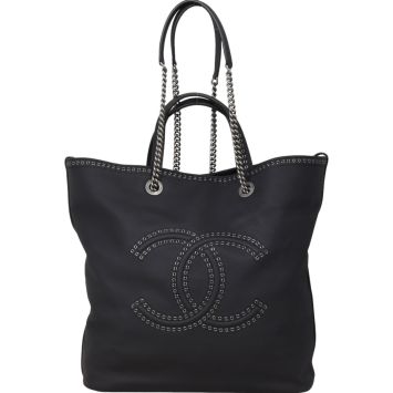 Chanel Coco Eyelets Large Shopping Tote