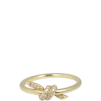 Tiffany & Co. Knot 18k Yellow Gold Diamond Ring