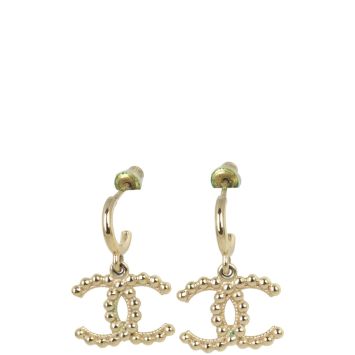 CHANEL CC Gold Bow Clip Earrings (Authentic Pre-Owned)