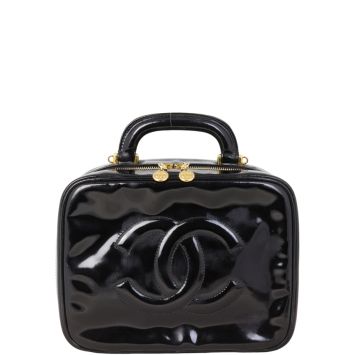 Chanel Timeless Double Zip Vanity Case Patent 