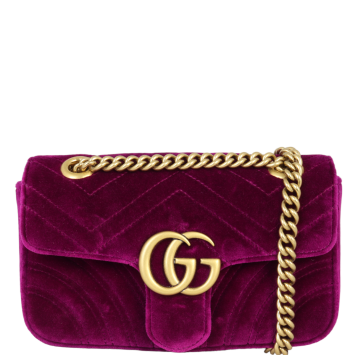 Gucci GG Marmont Velvet Mini Shoulder Bag