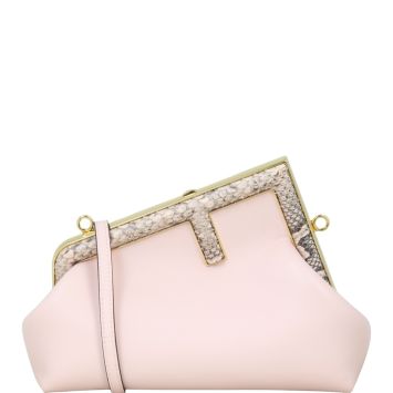 Fendi First Small Clutch with Strap Python