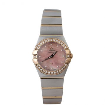 Omega Constellation 18k Rose Gold Diamond Watch